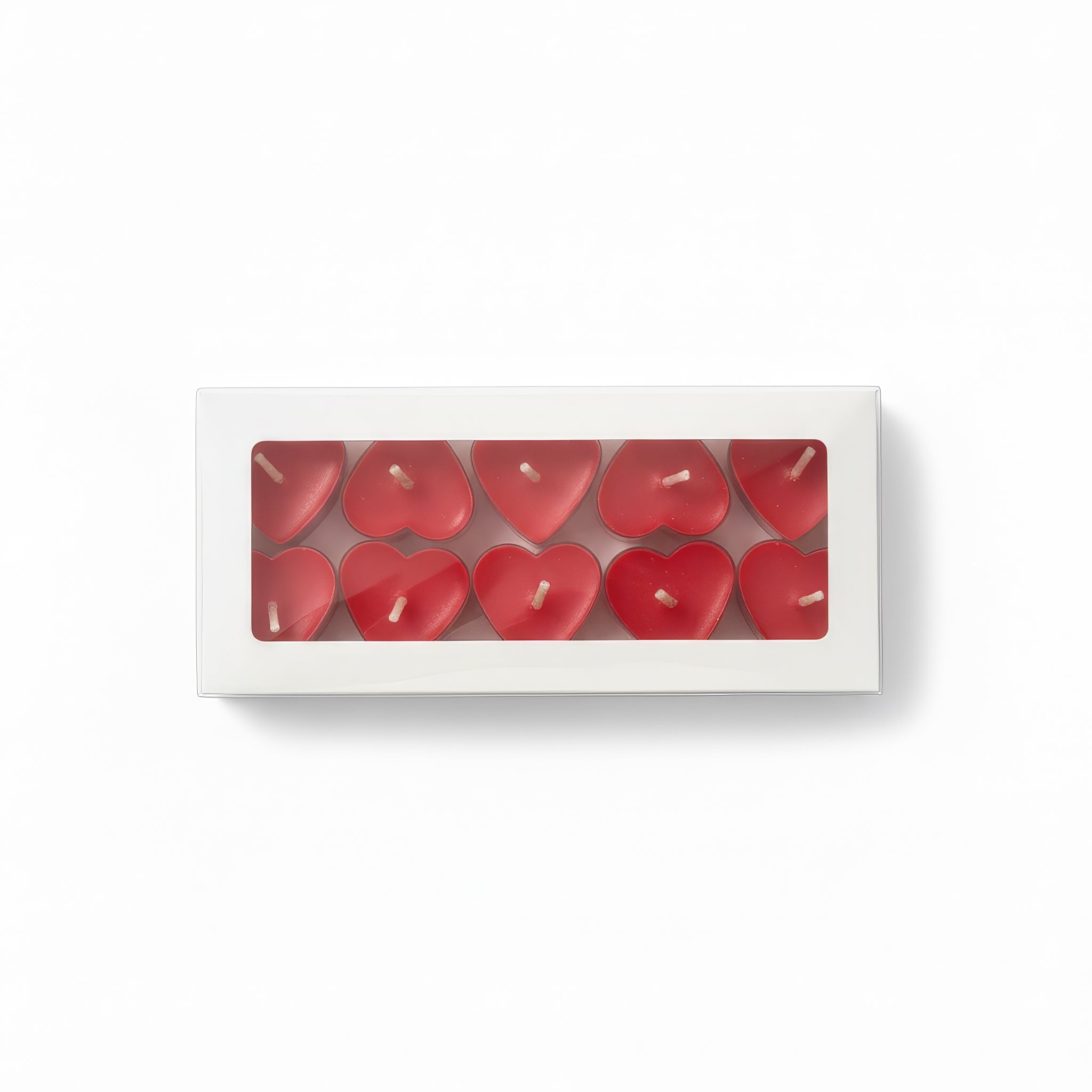 Heart Shaped Tealight Candles – Pack of 10