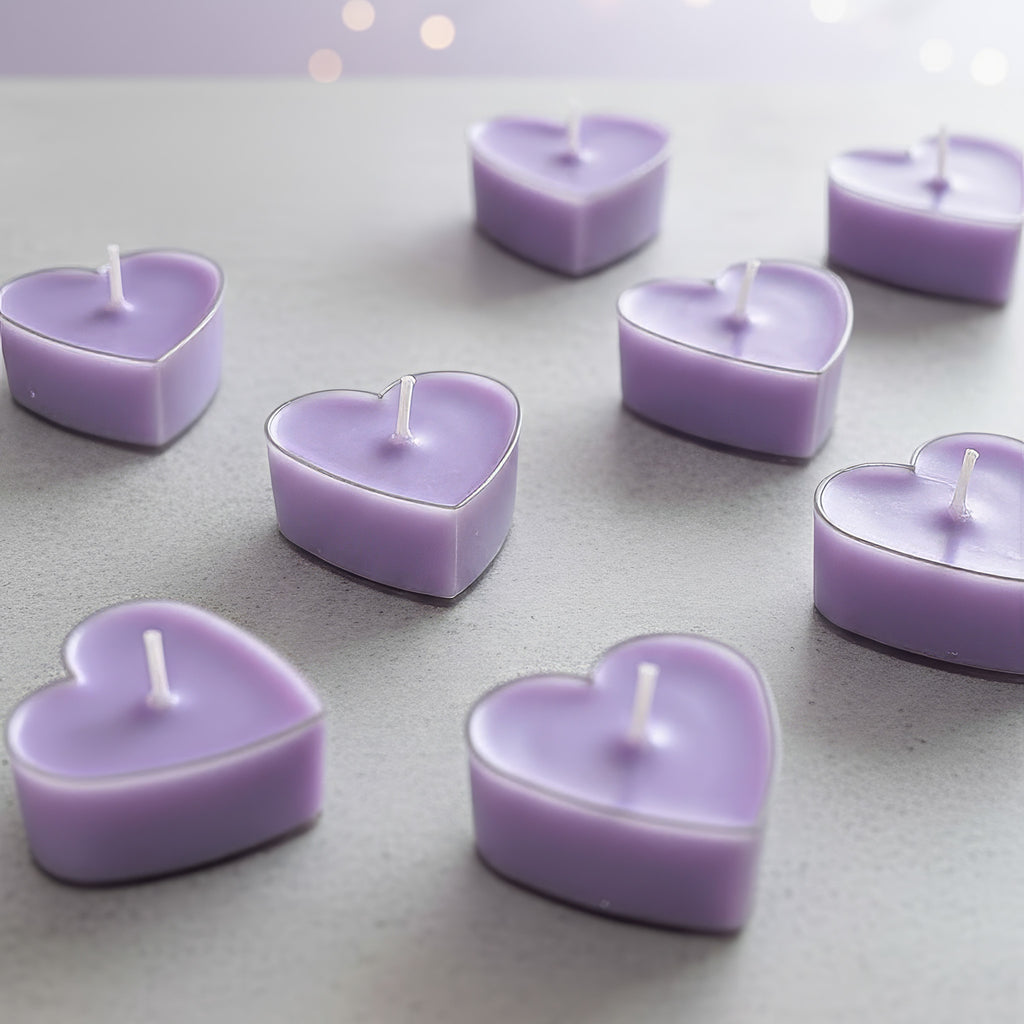 Heart Shaped Tealight Candles – Pack of 10